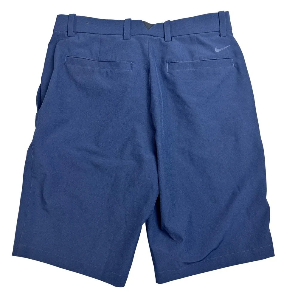 Nike Golf Dri-FIT Mens Navy Blue Performance Flat Front Golf Shorts Size 30
